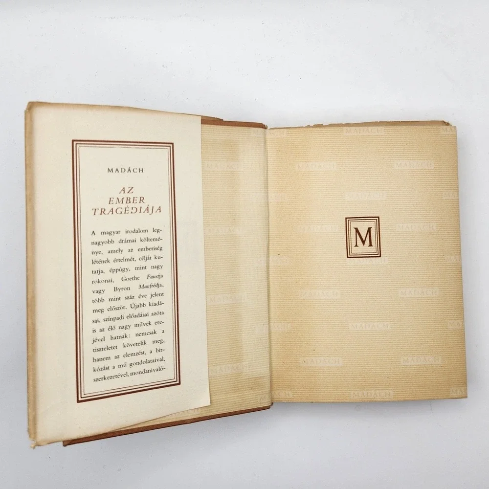 Az Ember Tragediaja Imre Madach Hungarian Book Vintage Hardcover
